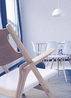 ホワイト木製の椅子